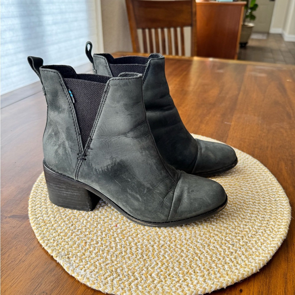 LAST CHANCE Toms Marina Black Ankle Boots